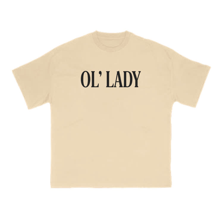 Ol' Lady Print T-shirt - Apricot - US16-18(2XL) - image 4