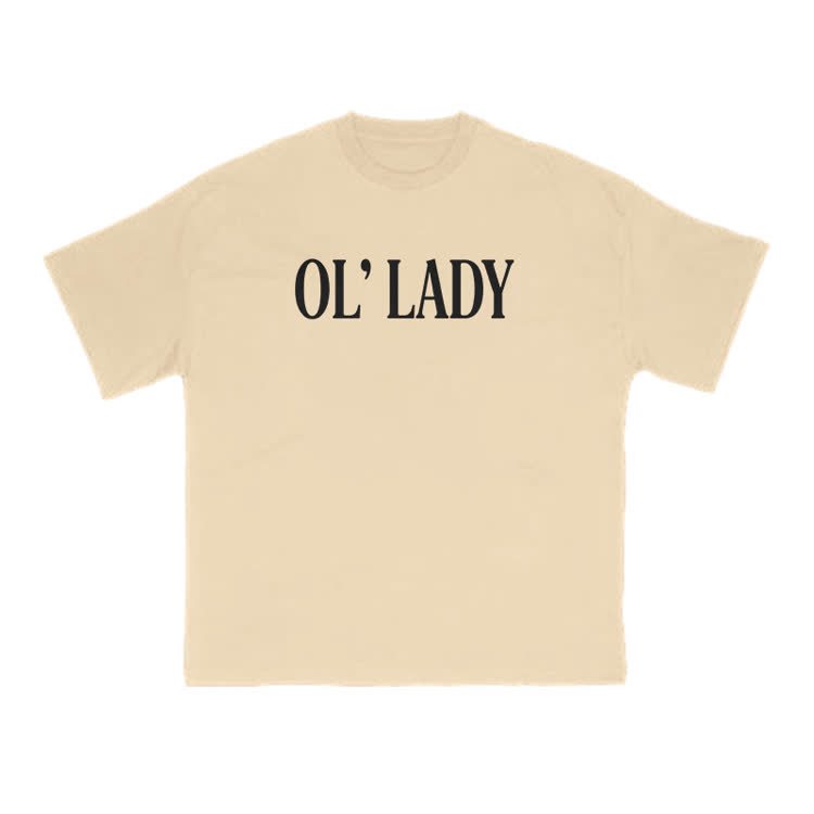 Ol' Lady Print T-shirt - Apricot - US16-18(2XL) - image 4