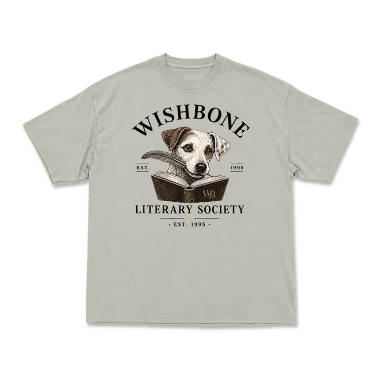 Wishbone Literary Society Vintage Dog Graphic T-Shirt - Warm Grey - US16-18(2XL) - image 6
