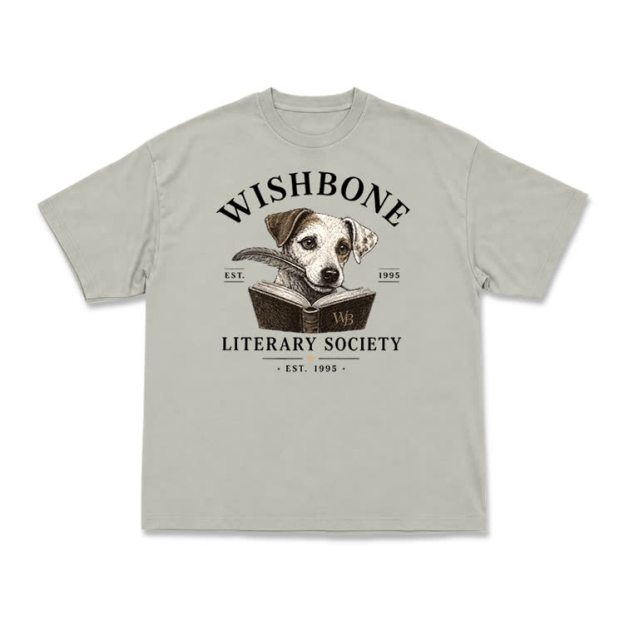Wishbone Literary Society Vintage Dog Graphic T-Shirt - Warm Grey - US16-18(2XL) - image 6