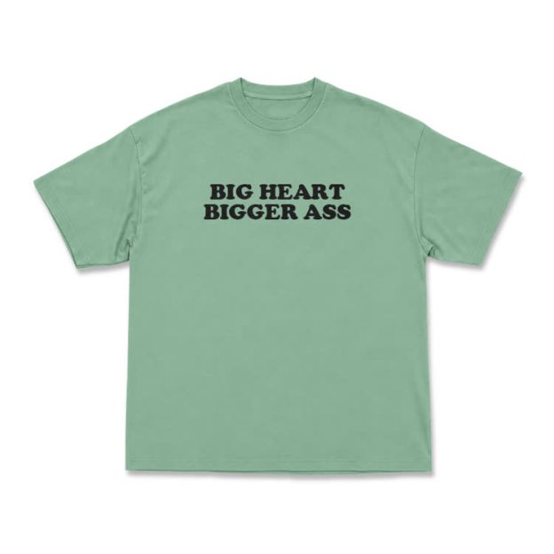 Big Heart Bigger Ass Oversized Crew Neck T Shirt - Light Green - US16-18(2XL) - image 7