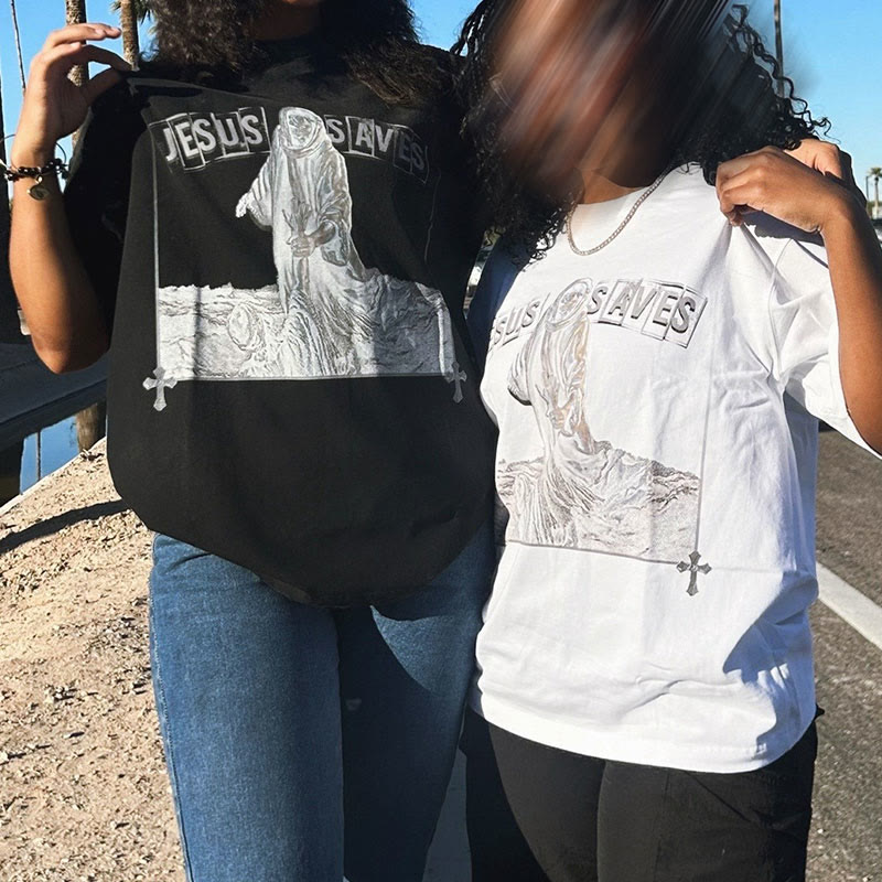 Unisex 100% Cotton Jesus Saves Print T-shirt