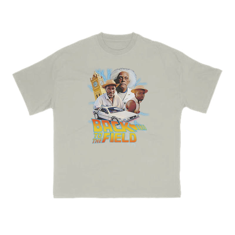 Back To The Field Print T-shirt - Warm Grey - US16-18(2XL) - image 4