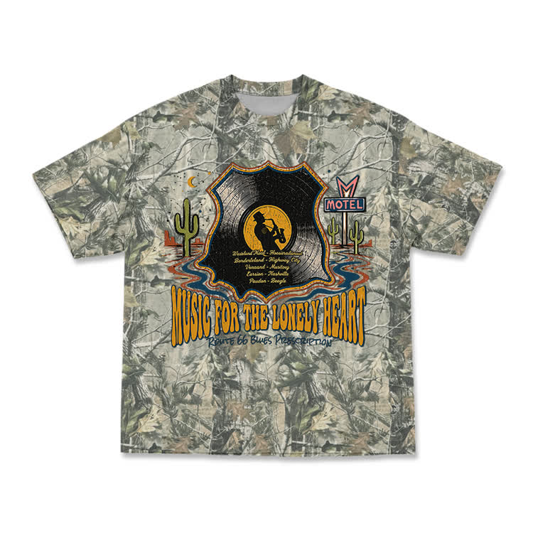 Vintage Desert Motel Camo Graphic T-Shirt - Army Green - 3XL - image 4