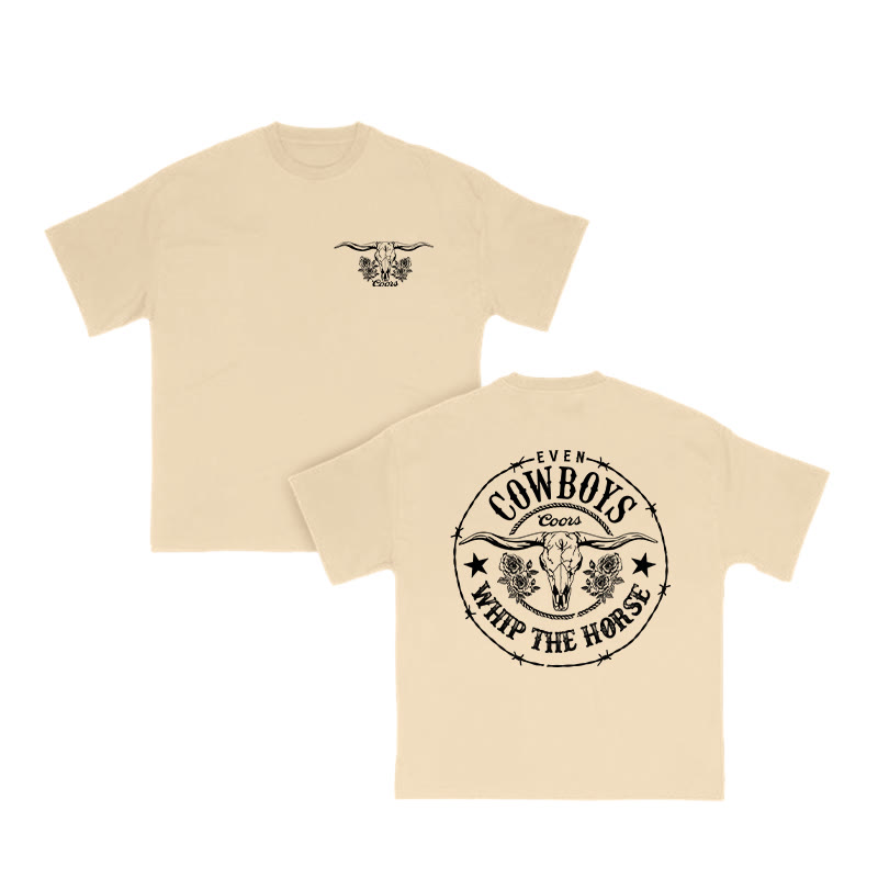 Unisex 100% Cotton Cowboy Western Style Print T-shirt