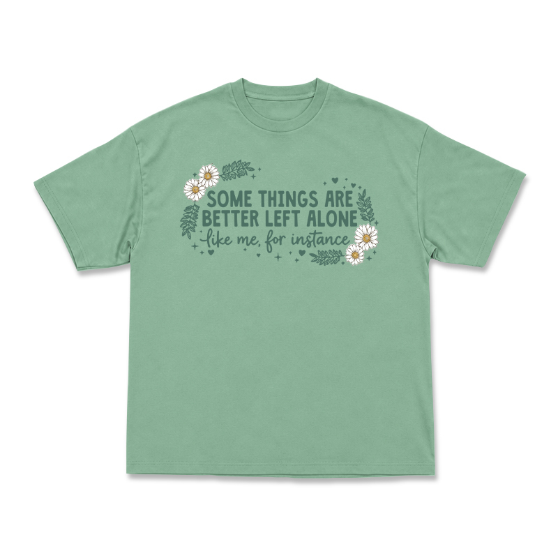 Some Things Are Better Left Alone Graphic T-Shirt - Light Green - US16-18(2XL) - image 11