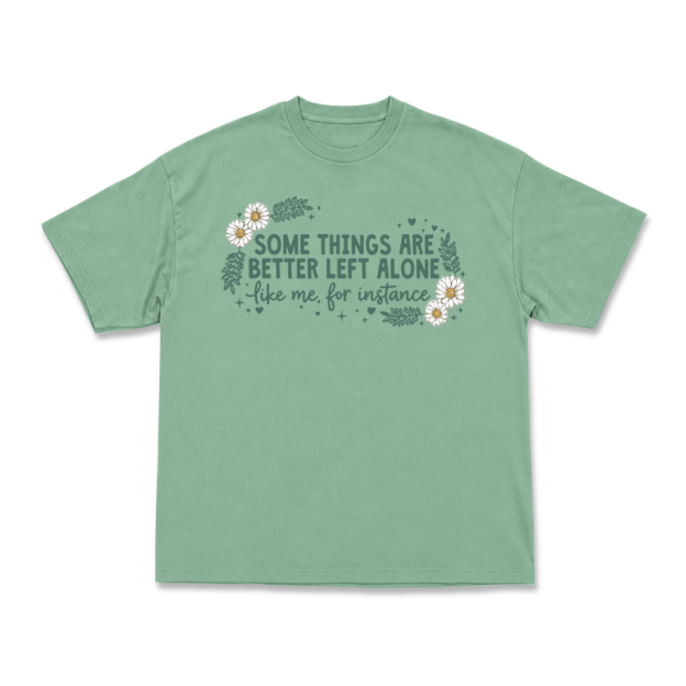 Some Things Are Better Left Alone Graphic T-Shirt - Light Green - US16-18(2XL) - image 11