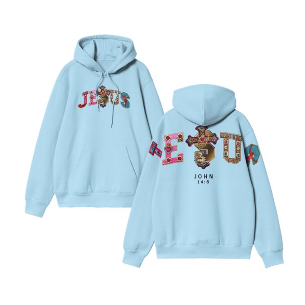Gemstone Jesus John 14:6 Print Hoodie - image 10
