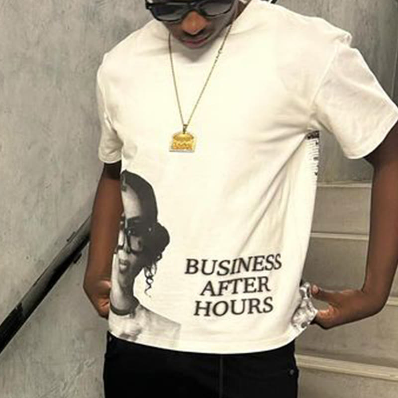 100% Cotton Street Style Business After Hours Keep Fashion Weird Print T-shirt
