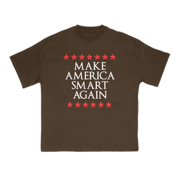 Make America Smart Again Print T-shirt - Coffee - US16-18(2XL) - image 7