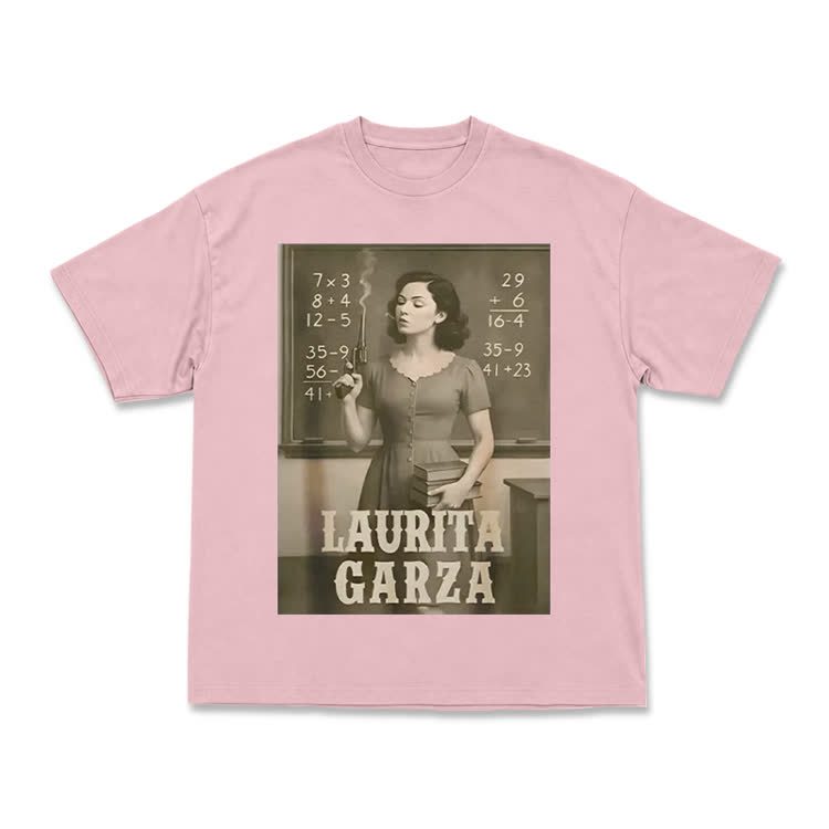 Vintage Laurita Garza Graphic Print T-shirt - Pink - US16-18(2XL) - image 12