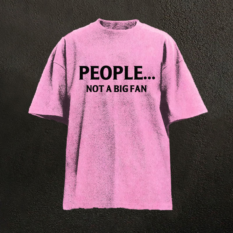100% Cotton Vikings People... Not A Big Fan Printed Washed T-shirt - Pink - 2XL - image 6