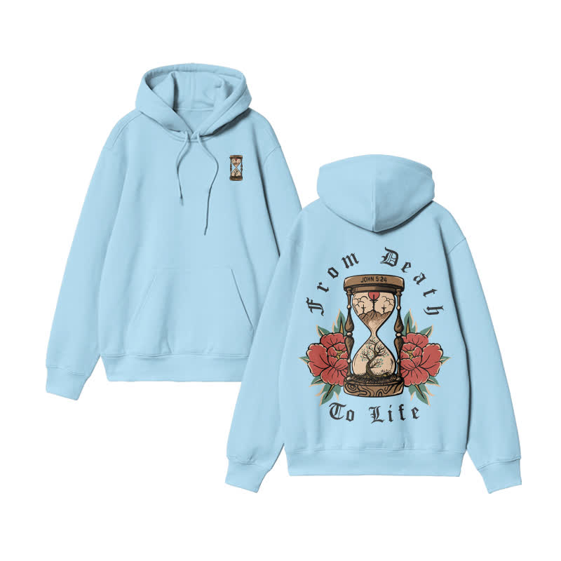 Unisex From Death Go Life John 5:24 Print Hoodie - Blue - US16-18(2XL) - image 8