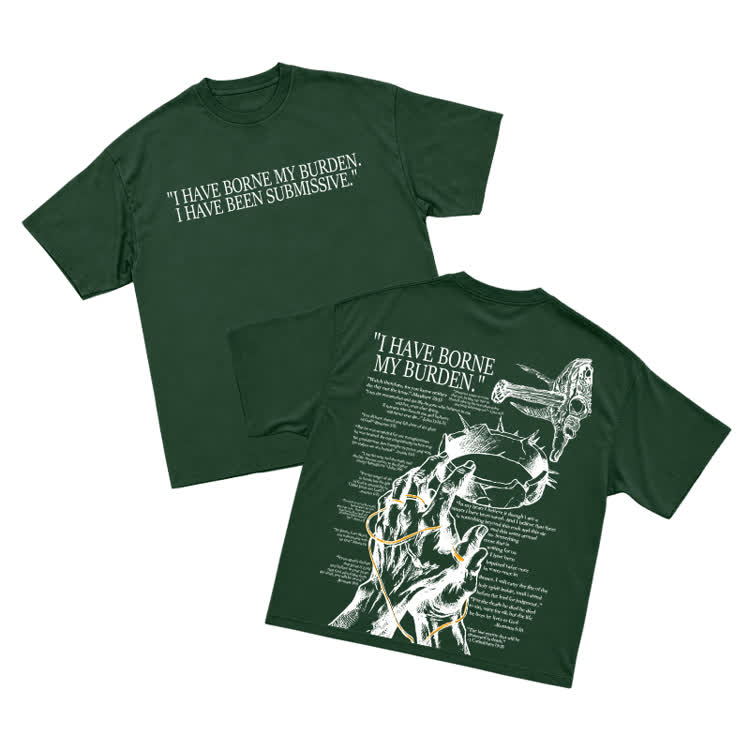 Monochrome Street Graphic Front Slogan Back Print Relaxed Fit T Shirt - Green - US16-18(2XL) - image 10