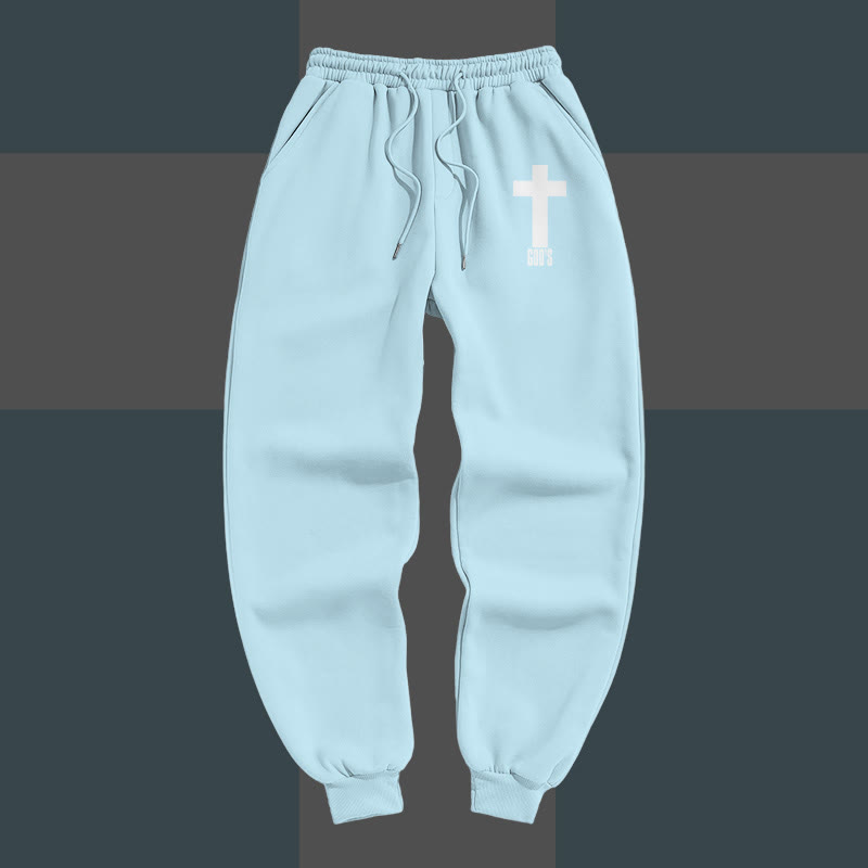 3M Reflective 100% Cotton Blessed Cross Print Pants - Light Blue - 2XL - image 5