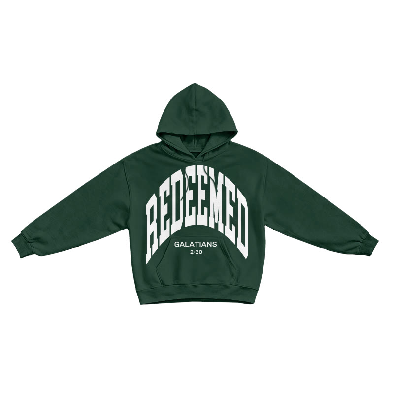 Redeemed Galatians 2:20 Print Causal Hoodie - Dark Green - US16-18(2XL) - image 8