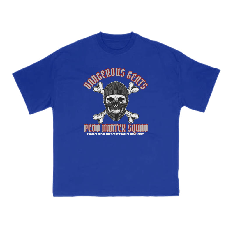 Dangerous Gents Pedo Hunter Squad Print T-shirt - Blue - US16-18(2XL) - image 9