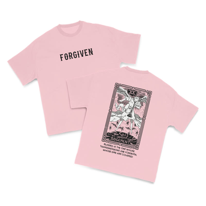 Forgiven Tarot Judgement Print T-shirt - Pink - US16-18(2XL) - image 7