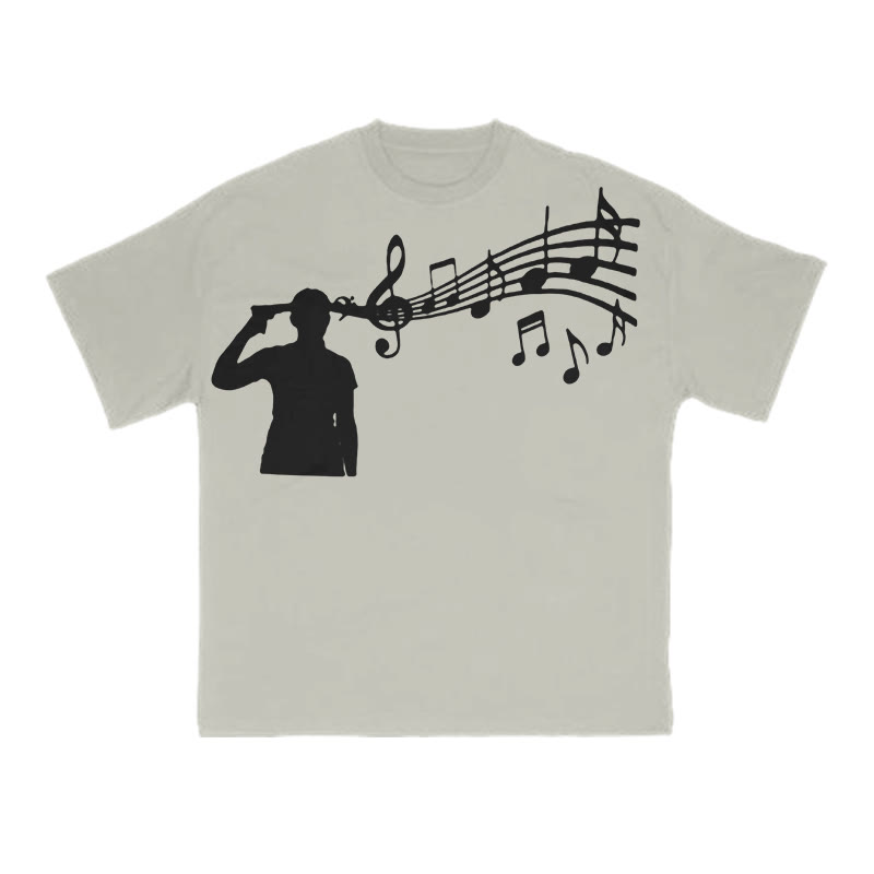 Unisex Death Metal Print T-shirt - Warm Grey - US16-18(2XL) - image 5