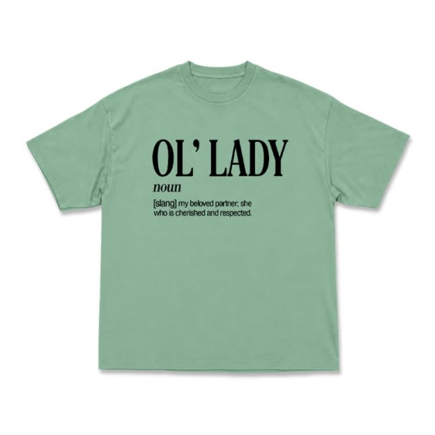Casual OL' Lady Graphic Round Neck T-Shirt - Light Green - US16-18(2XL) - image 11