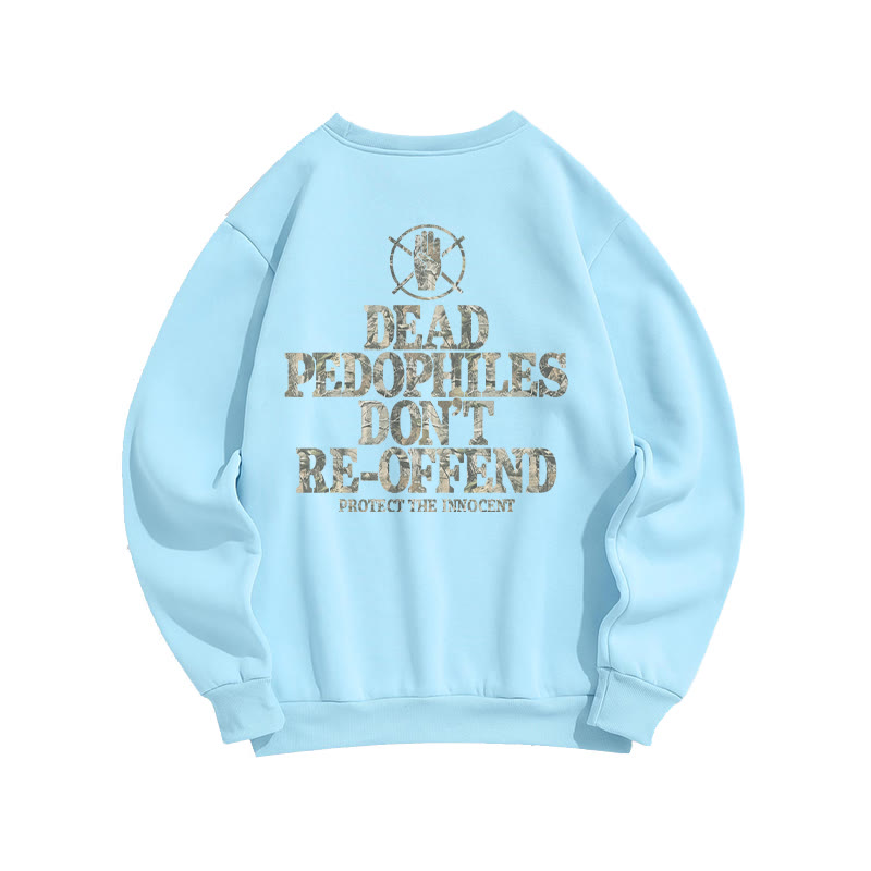 Dead Pedophiles Don't Re-offend Protect The Innocent Dead Leaves Camouflage Print Sweatshirt - Blue - US16-18(2XL) - image 8