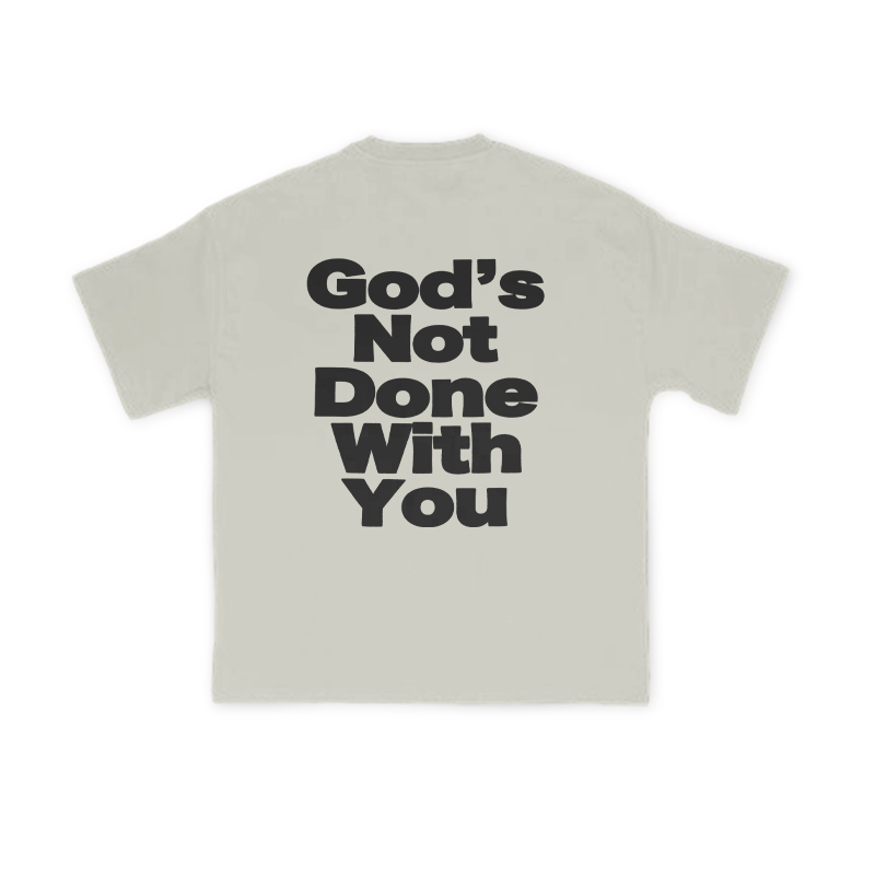 God's Not Done With You Print T-shirt - Warm Grey - US16-18(2XL) - image 6