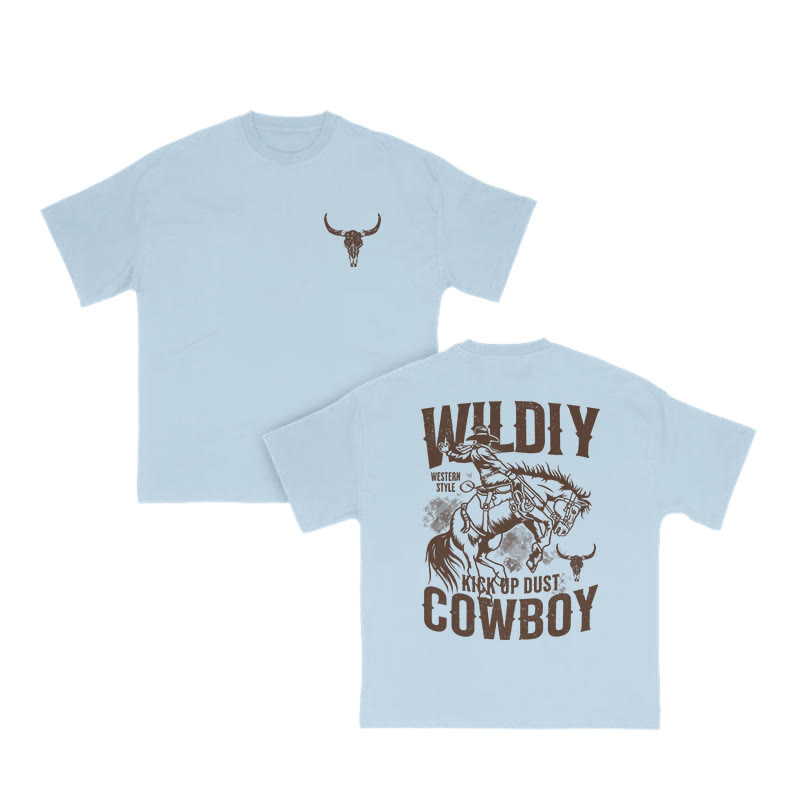 Unisex 100% Cotton WILDIY COWBOY Print T-shirt