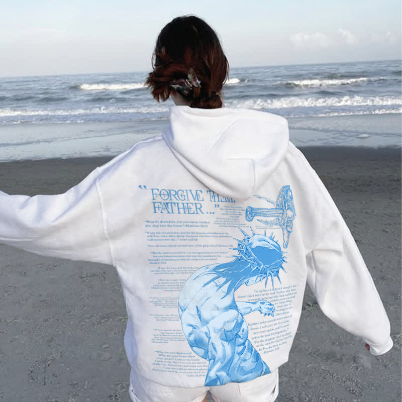 Forgive Them,Father Bible Verses Print Women's Hoodie