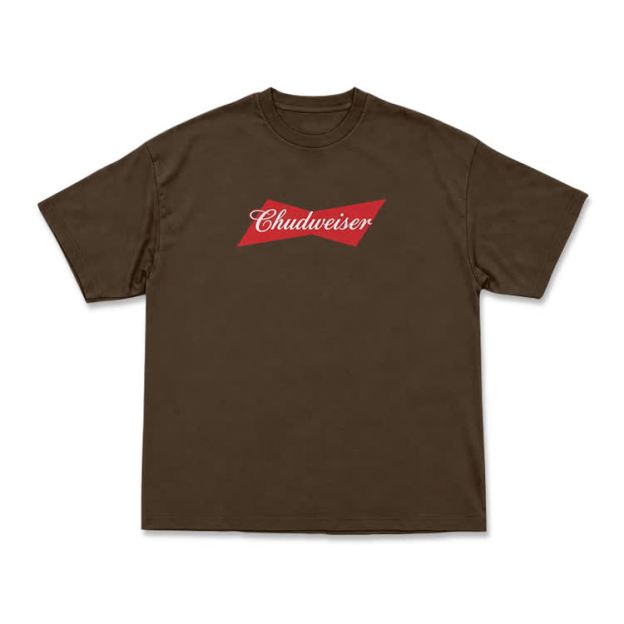 Casual Chudweiser Graphic Print T-shirt - Coffee - US16-18(2XL) - image 5