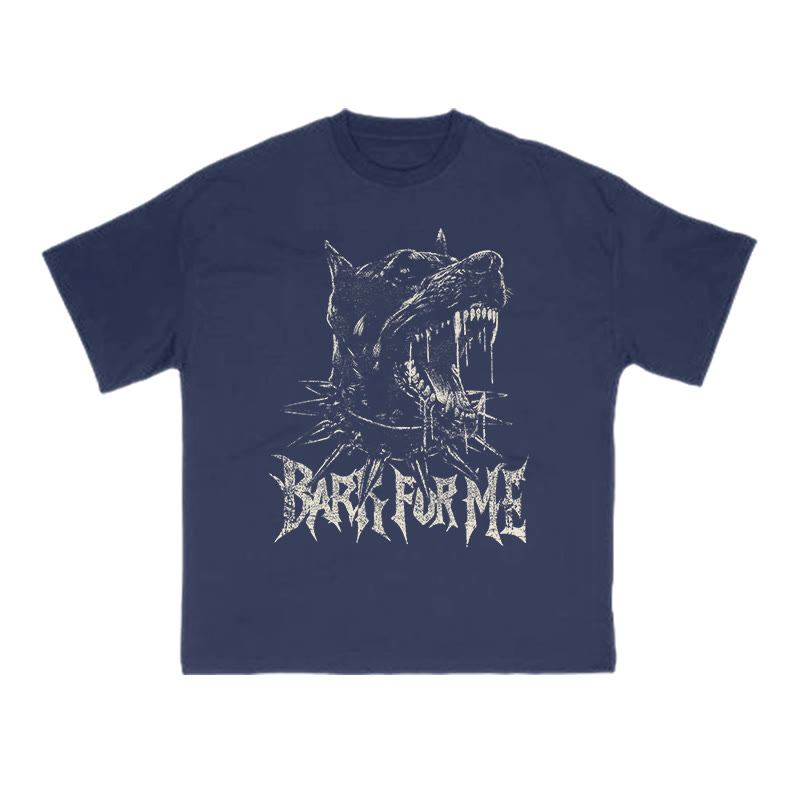 Roaring Mastiff Bark For Me Print T-shirt - Navy Blue - US16-18(2XL) - image 12