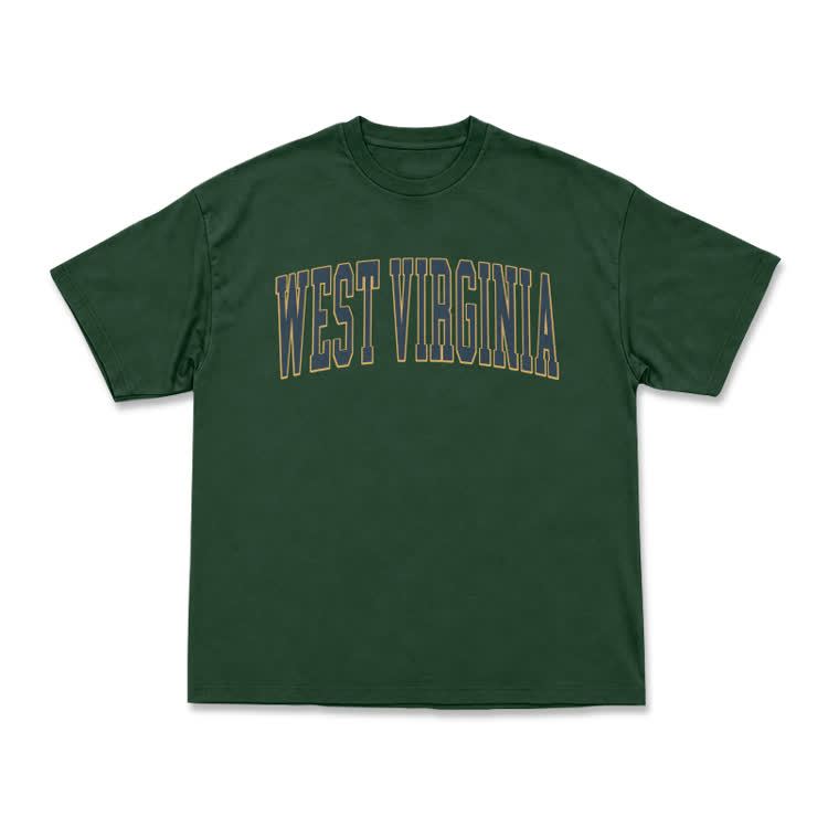 Classic West Virginia Varsity Graphic T-Shirt - Green - US16-18(2XL) - image 8