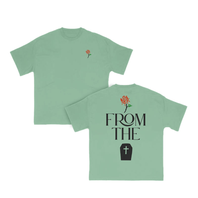 Unisex From The Cross Print T-shirt - Light Green - US16-18(2XL) - image 8