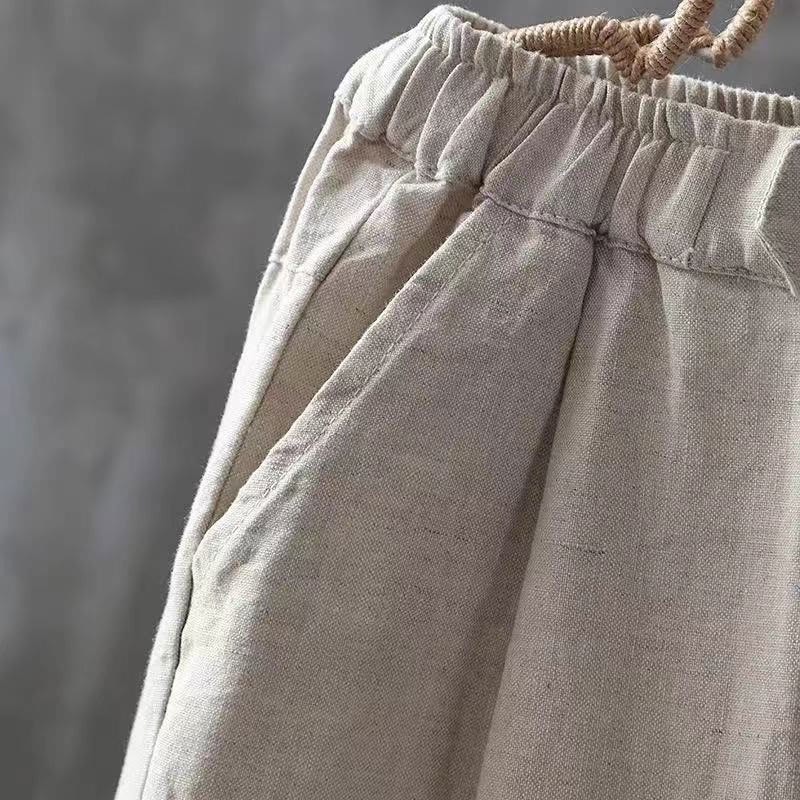 Casual Button Pocket Cropped Trousers - image 6
