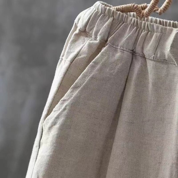 Casual Button Pocket Cropped Trousers - image 6