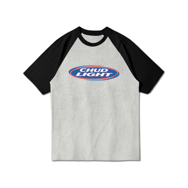 Retro Oval Badge Graphic Print Raglan Sleeve T-Shirt - Black Grey - 3XL - image 3