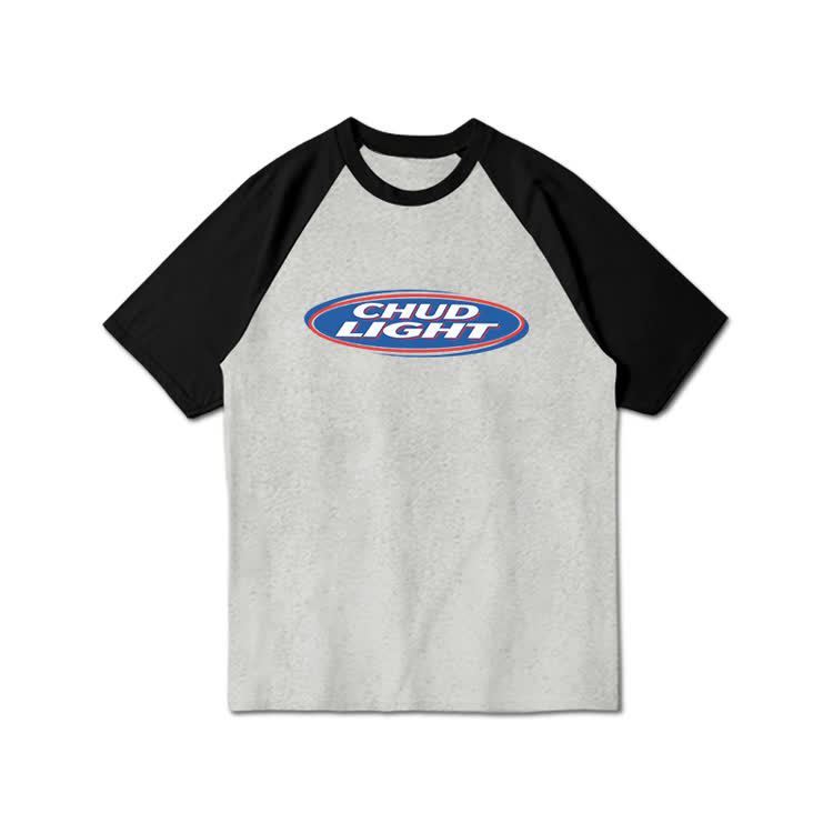 Retro Oval Badge Graphic Print Raglan Sleeve T-Shirt - Black Grey - 3XL - image 3