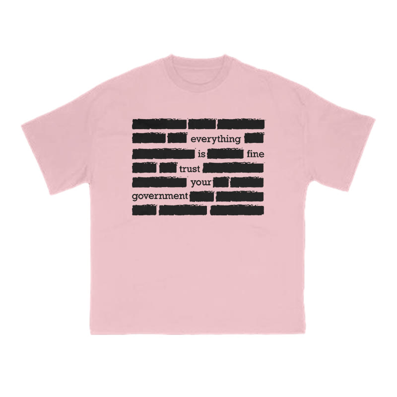 Everything Is Fine Print T-shirt - Pink - US16-18(2XL) - image 9