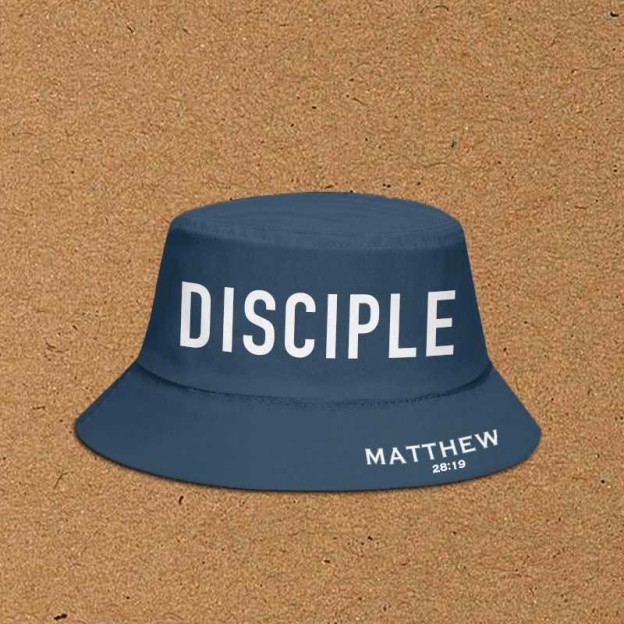 Disciple Matthew 28:19 Print Bucket Hat - Blue - XL(62cm) - image 5
