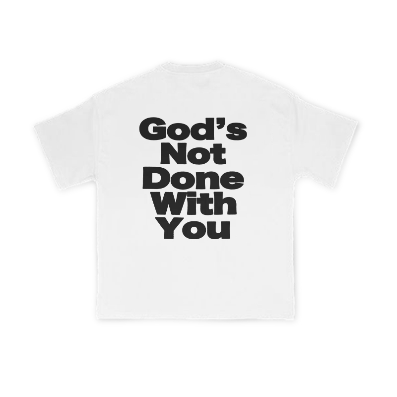 God's Not Done With You Print T-shirt - White - US16-18(2XL) - image 4