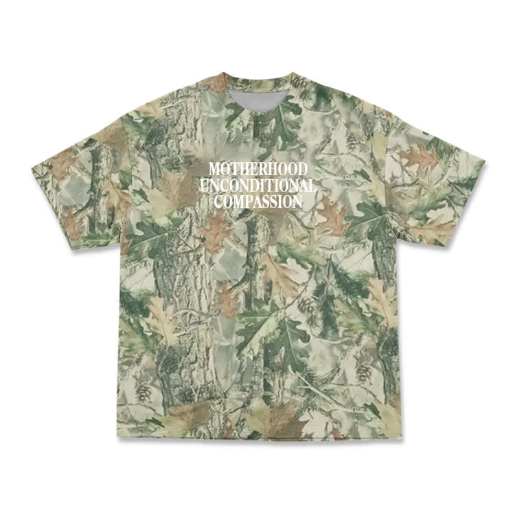 Casual Camo Motherhood Graphic T-Shirt - Green - 3XL - image 3