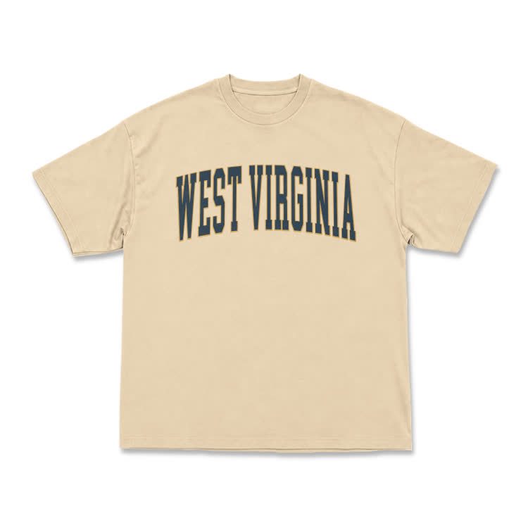 Classic West Virginia Varsity Graphic T-Shirt - Apricot - US16-18(2XL) - image 9