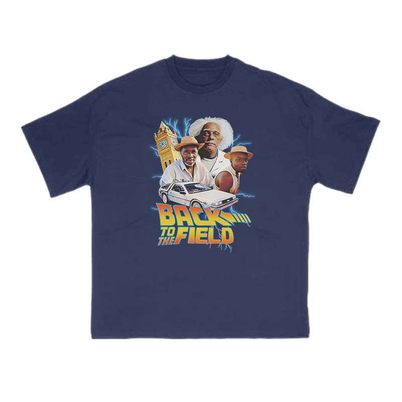 Back To The Field Print T-shirt - Navy Blue - US16-18(2XL) - image 13