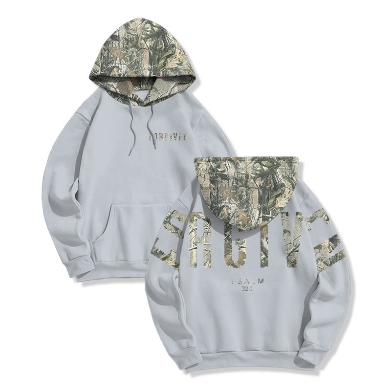 Forgiven Psalm 32:1 Dead Leaves Camouflage Print Hoodie - image 5
