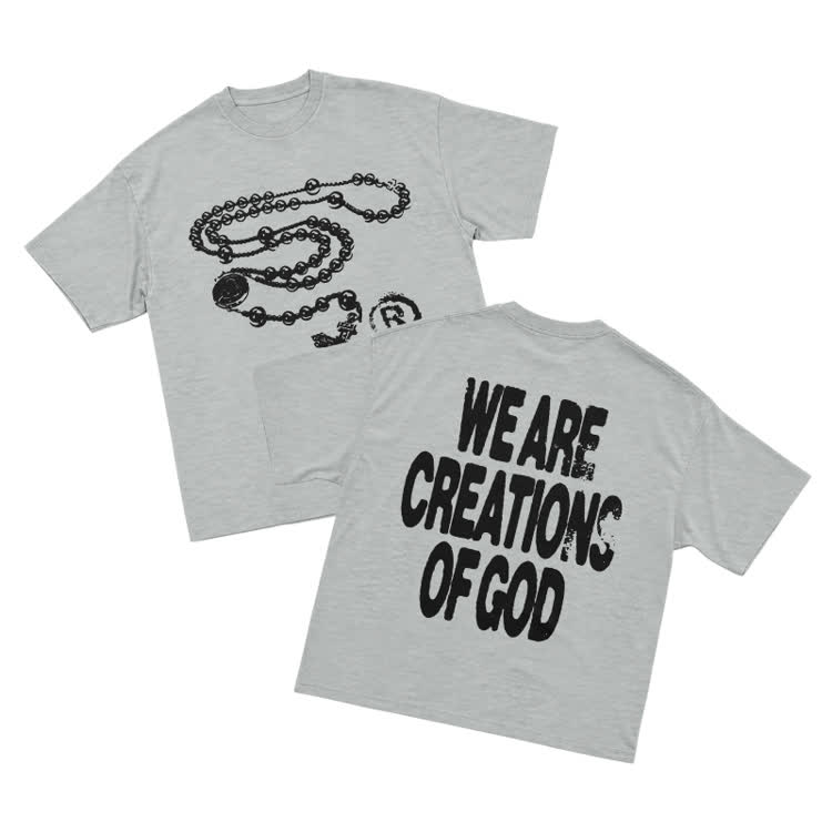 Street Faith WE ARE CREATIONS OF GOD Graphic T Shirt - Grey - US16-18(2XL) - image 7