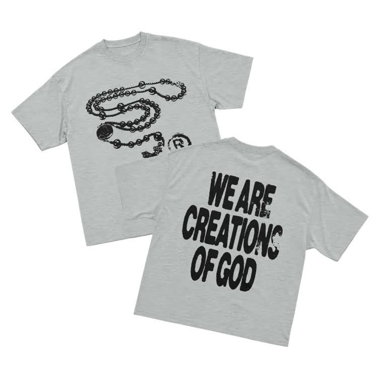 Street Faith WE ARE CREATIONS OF GOD Graphic T Shirt - Grey - US16-18(2XL) - image 7