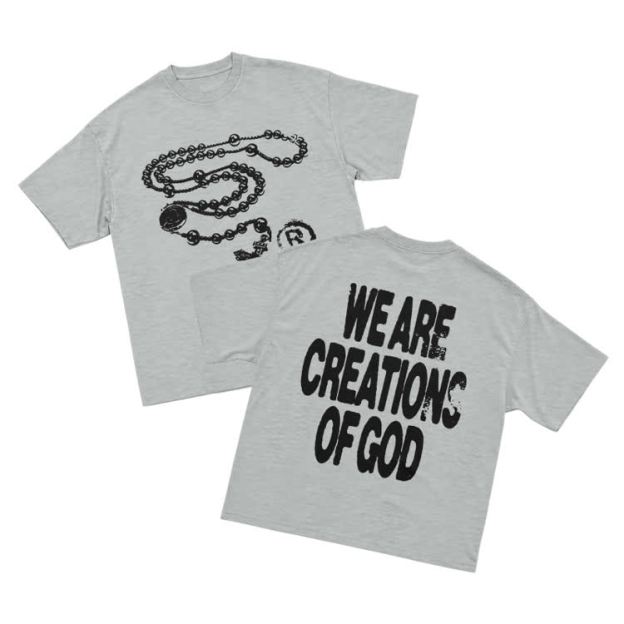 Street Faith WE ARE CREATIONS OF GOD Graphic T Shirt - Grey - US16-18(2XL) - image 7
