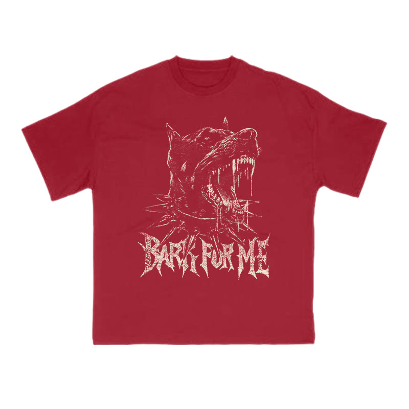 Roaring Mastiff Bark For Me Print T-shirt - Red - US16-18(2XL) - image 10