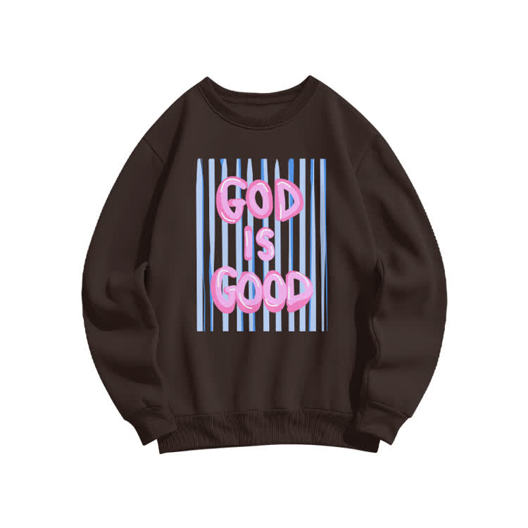 God Is God Oil Painting Print Sweatshirt - Coffee - US16-18(2XL) - image 3