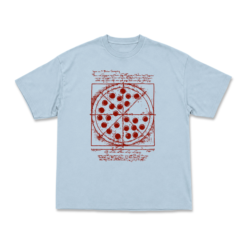 Heritage Sketch Print Ribbed Street Style T-Shirt - Light Blue - US16-18(2XL) - image 10