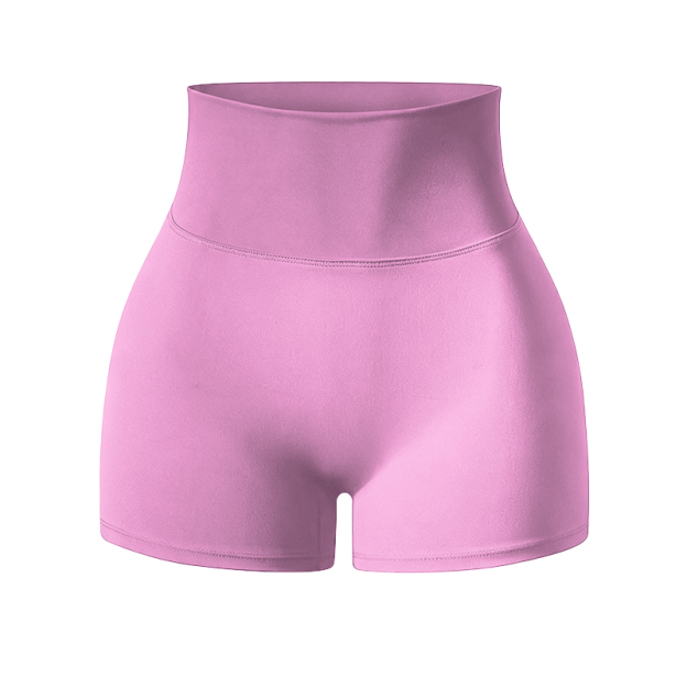 Solid Color Elevate High Waisted Scrunch Lift Active Yoga Shorts - image 13